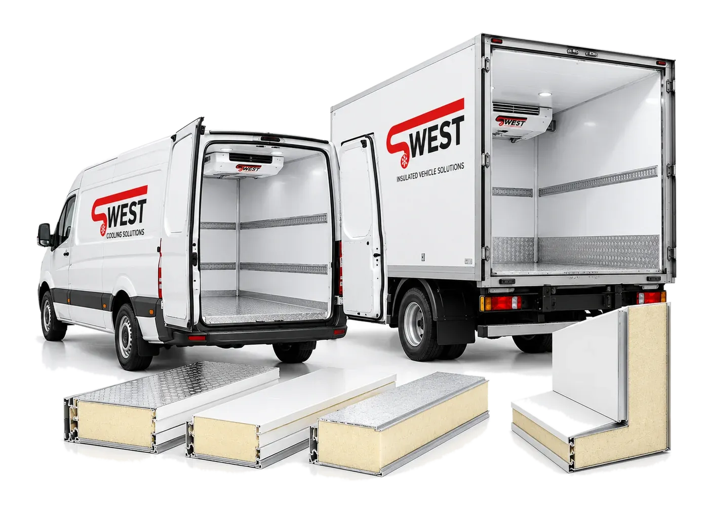 Insulated van and truck bodies with insulation panels