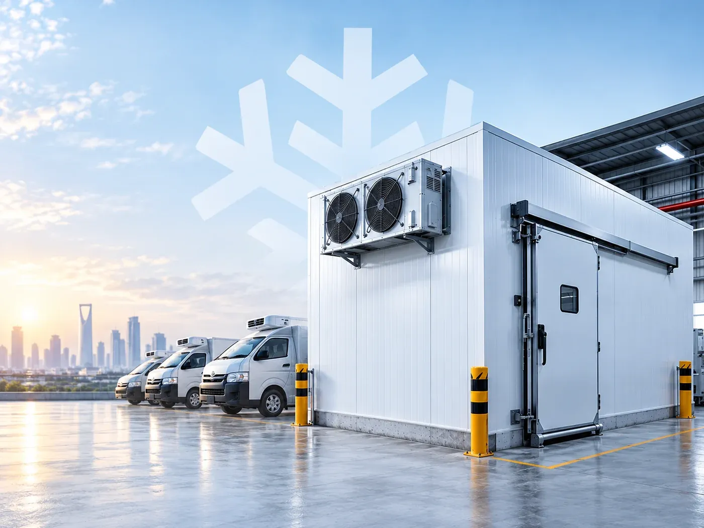 A cold room in sandwich panel with an external condensing unit