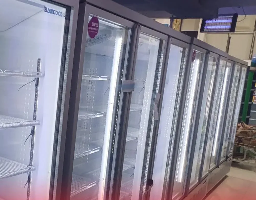 Commercial display fridges in a retail store