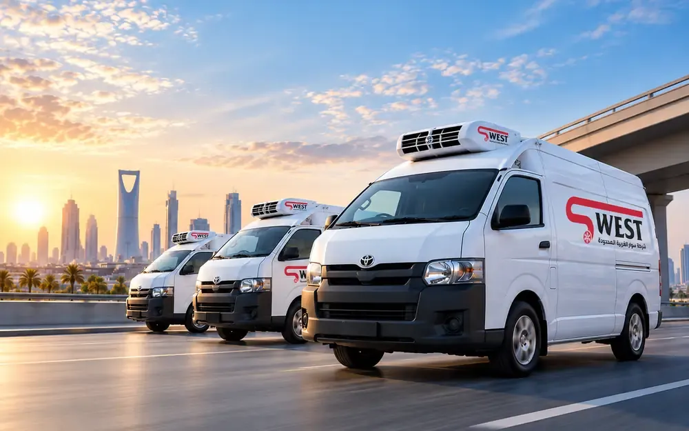 Vehicles in service on the road: dust and heat reach the condenser first.