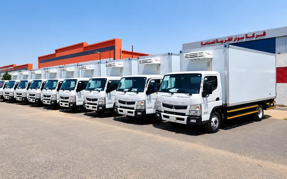 The fleet in the yard after inspection: planned downtime is cheaper than unplanned.