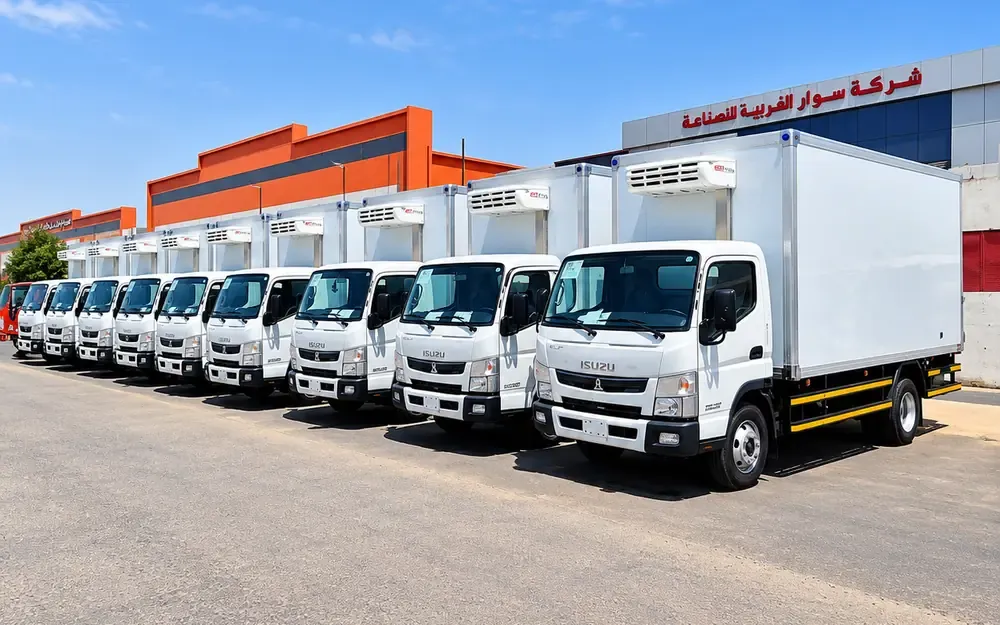 Trucks with insulated bodies once the conversion and inspection are complete in our workshop.